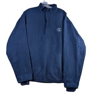 Zero Restrictions Woods Hole Golf Club 1/2 Zip Microsuede Jacket Mens Large